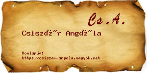 Csiszár Angéla névjegykártya